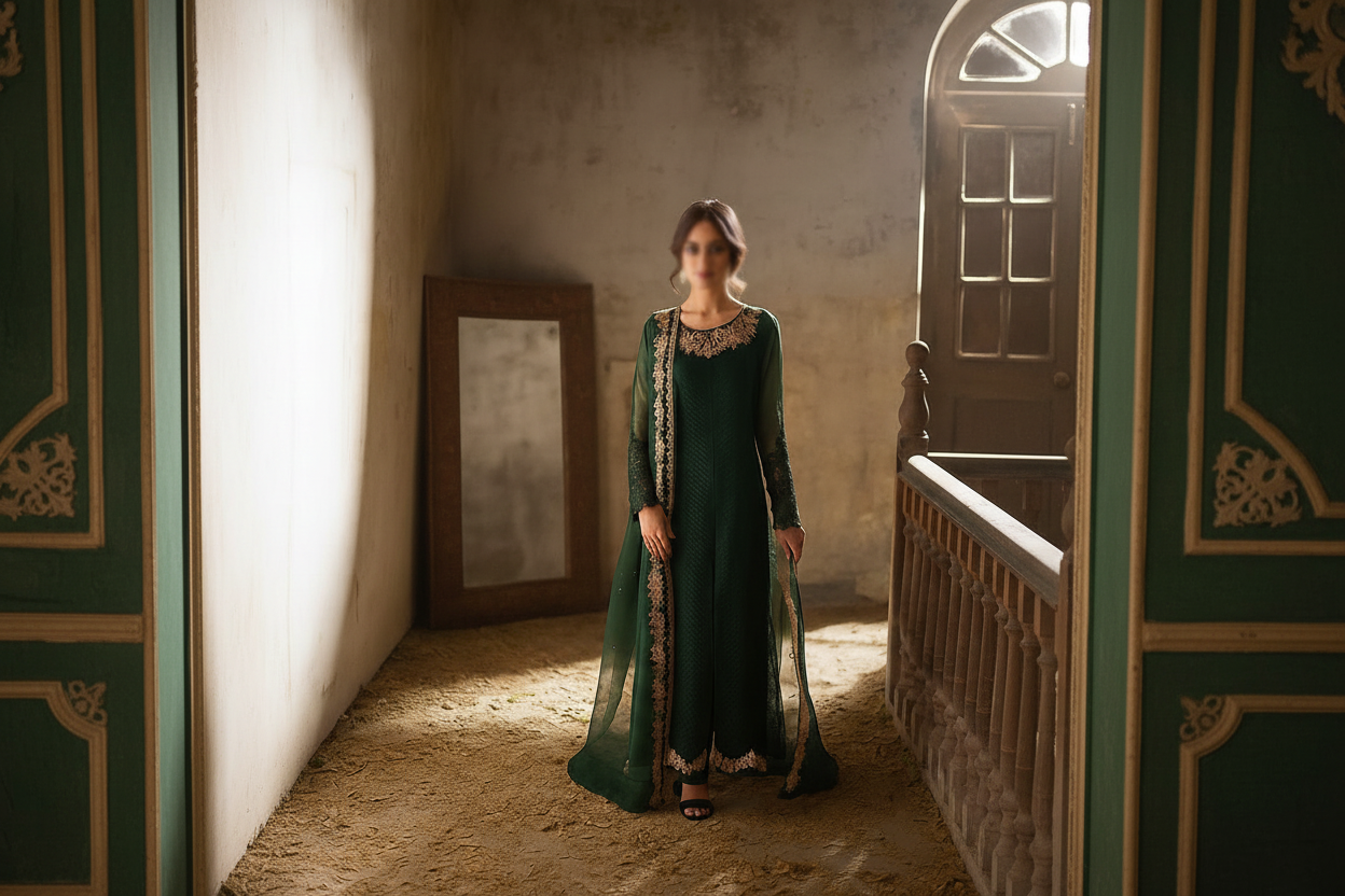 Azure 3 Piece Unstitched Heavy Embroidered Chiffon Suit TURKISH-WEAR