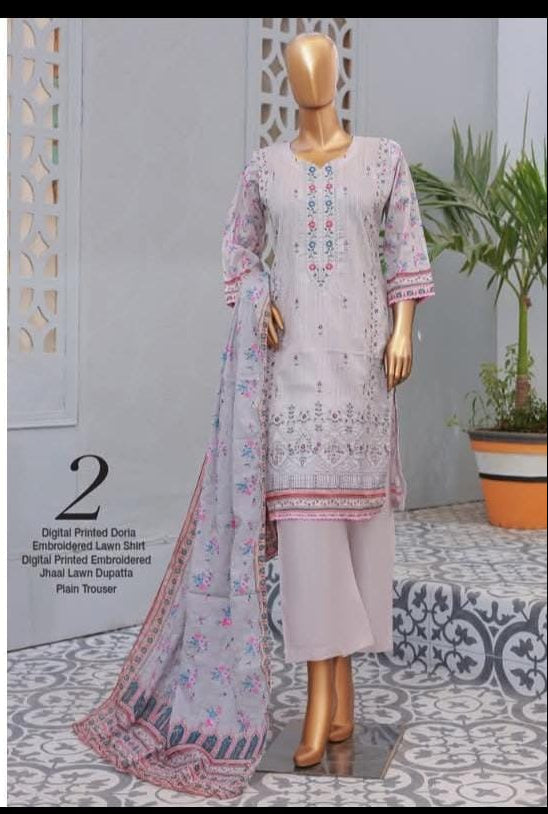 Multi Tex Fabrics (Moonshine) 3 Piece Unstitched Attractive & Elegant Collection MODERN-COLLECTION