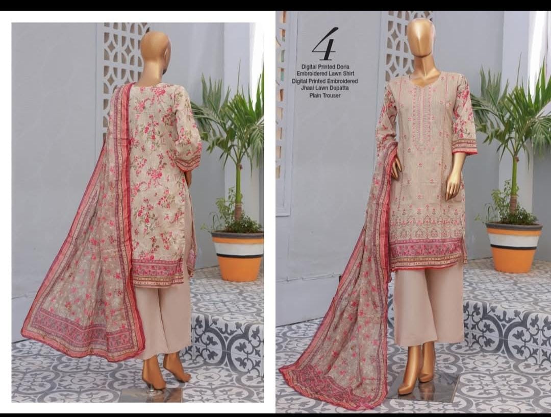 Multi Tex Fabrics (Moonshine) 3 Piece Unstitched Attractive & Elegant Collection MODERN-COLLECTION