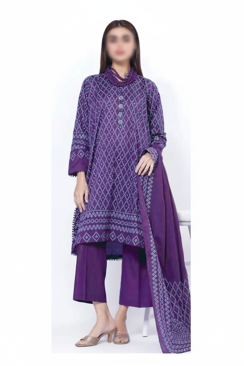 Khaadi 3 Piece Unstitched Attractive & Elegant Lawn Collection MODERN-COLLECTION