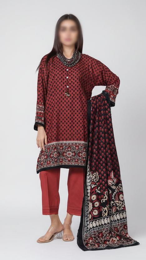 Khaadi 3 Piece Unstitched Attractive & Elegant Lawn Collection MODERN-COLLECTION