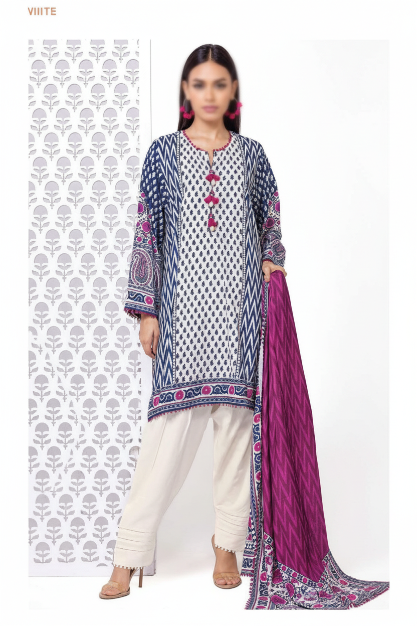 Khaadi 3 Piece Unstitched Attractive & Elegant Lawn Collection MODERN-COLLECTION