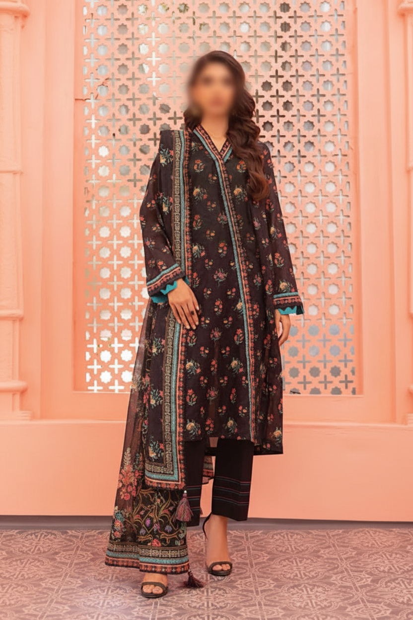 Lakhani 3 Piece Unstitched Attractive & Elegant Collection MODERN-COLLECTION