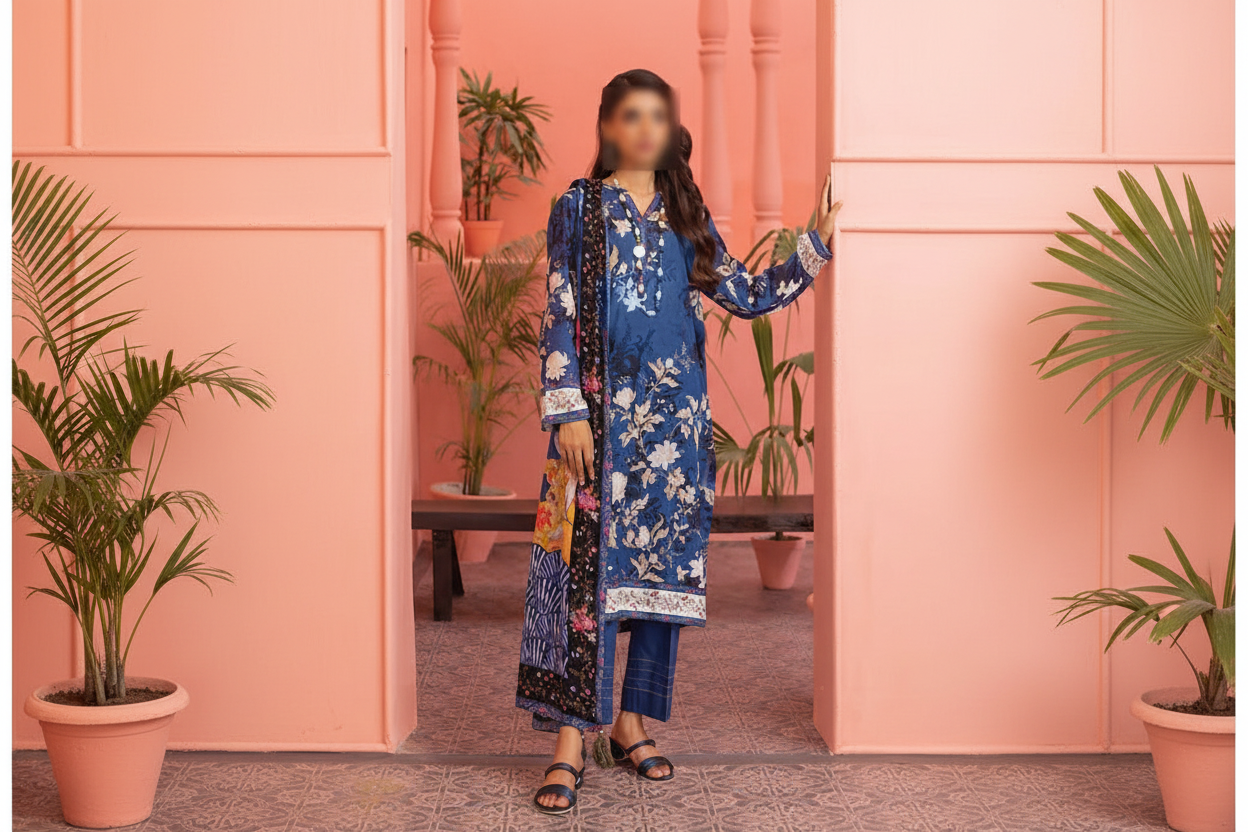 Lakhani 3 Piece Unstitched Attractive & Elegant Collection MODERN-COLLECTION