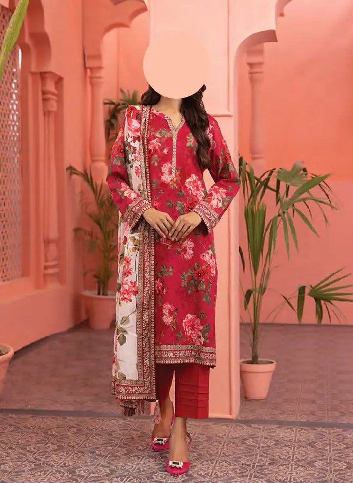Lakhani 3 Piece Unstitched Attractive & Elegant Collection MODERN-COLLECTION