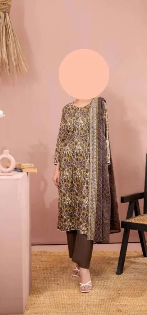 ZESH 3-Piece Unstitched Lawn Set MODERN-COLLECTION