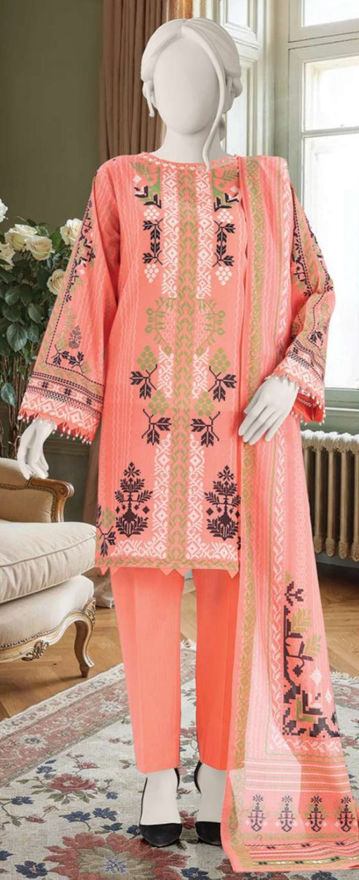 3 Piece Signature Lawn Set By MTJ ✨ MODERN-COLLECTION