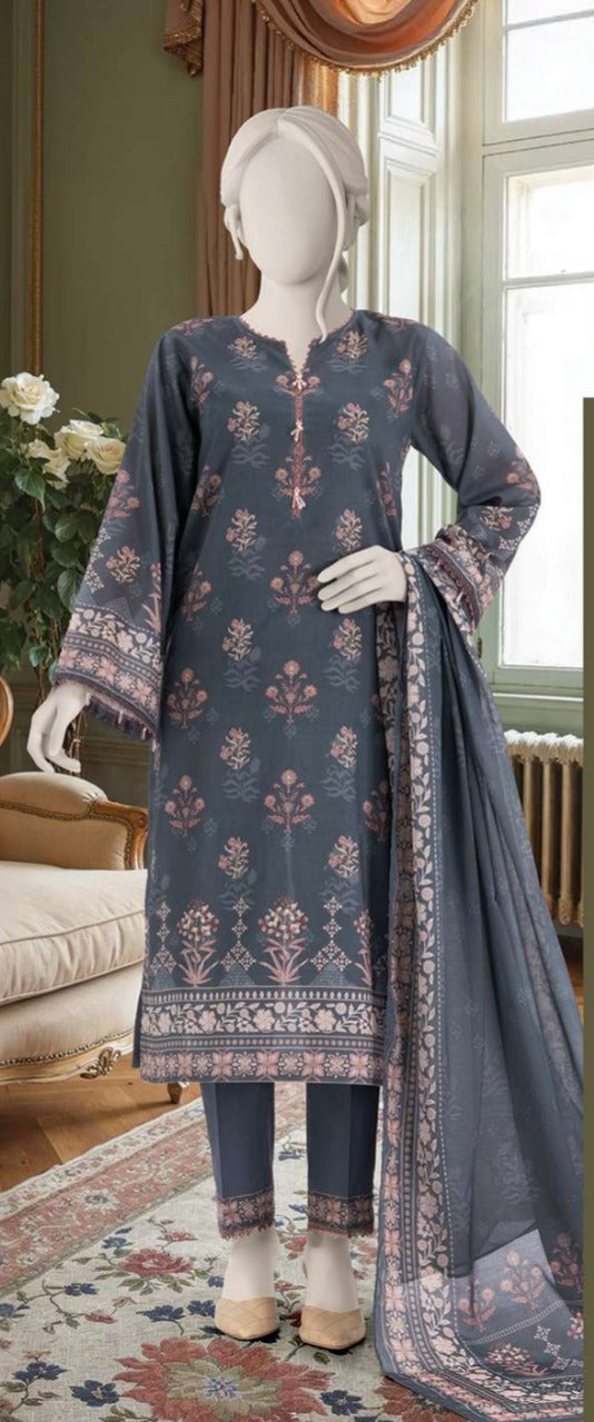 3 Piece Signature Lawn Set By MTJ ✨ MODERN-COLLECTION