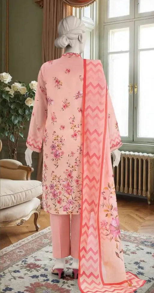 MTJ Premium 3-Piece Unstitched Lawn Set MODERN-COLLECTION