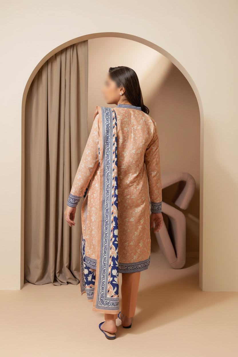 3 Piece Un-Stitched Luxe Lawn Collection By ZELLBURY ✨ MODERN-COLLECTION