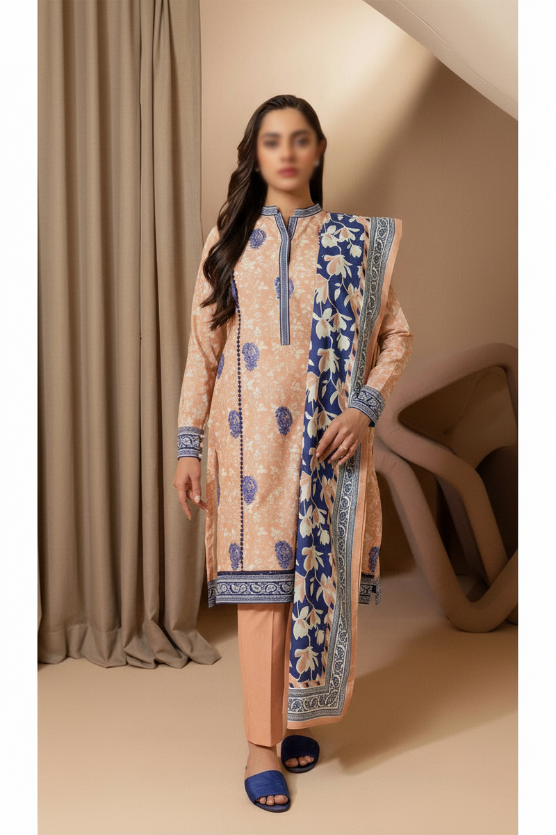 3 Piece Un-Stitched Luxe Lawn Collection By ZELLBURY ✨ MODERN-COLLECTION