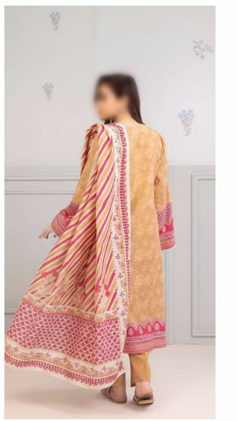 3 Piece Un-Stitched Luxury Lawn Set By ZELLBURY ✨ MODERN-COLLECTION