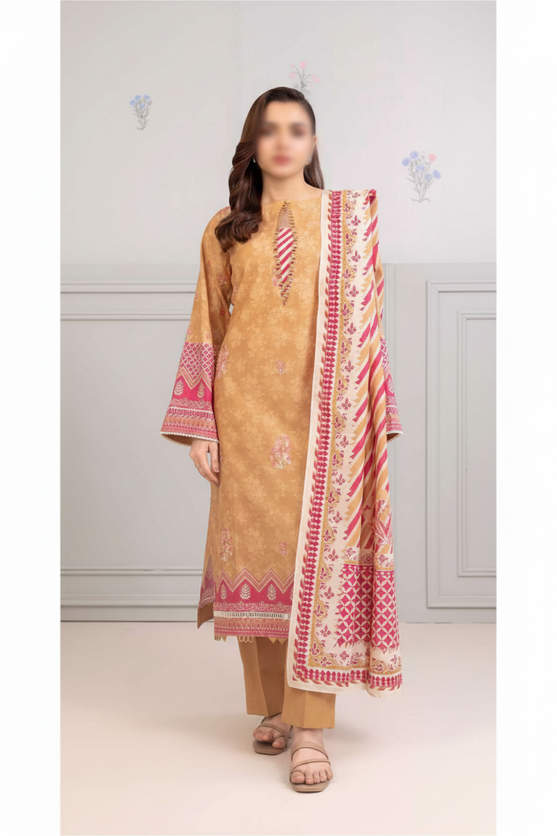 3 Piece Un-Stitched Luxury Lawn Set By ZELLBURY ✨ MODERN-COLLECTION