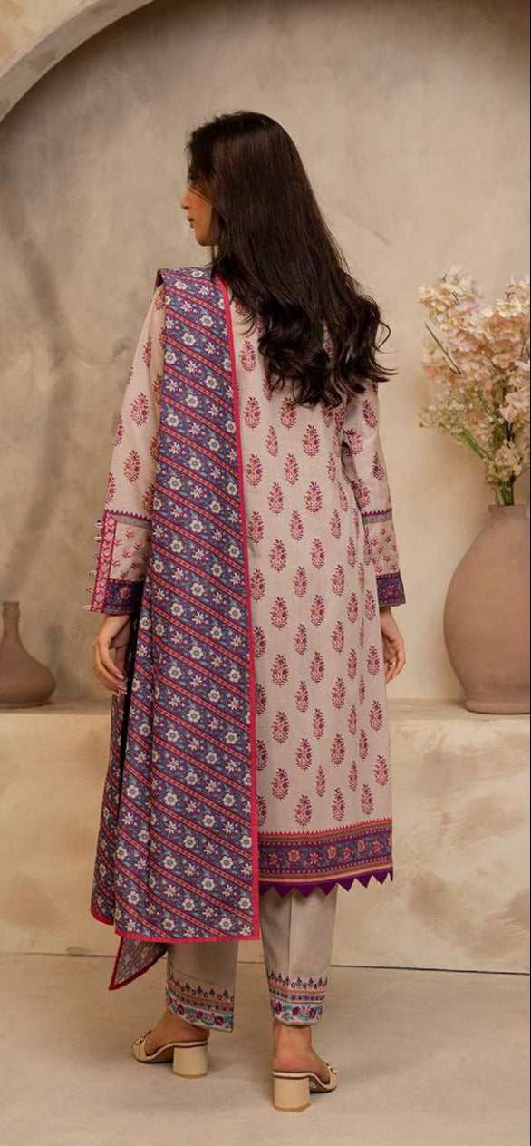 3 Piece Un-Stitched Luxe Lawn Set By ZELLBURY ✨ MODERN-COLLECTION