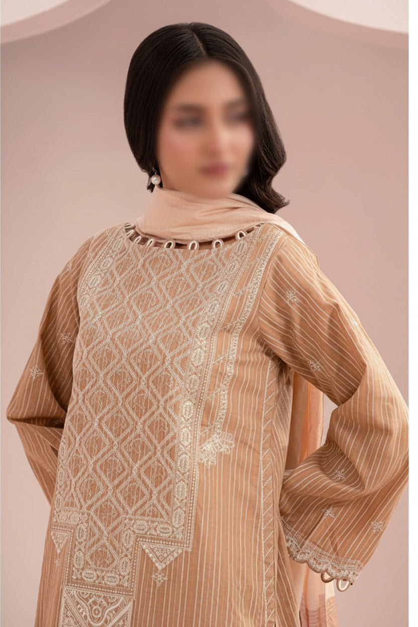 3 Piece Un-Stitched Luxury Lawn Set By ZELLBURY ✨ MODERN-COLLECTION