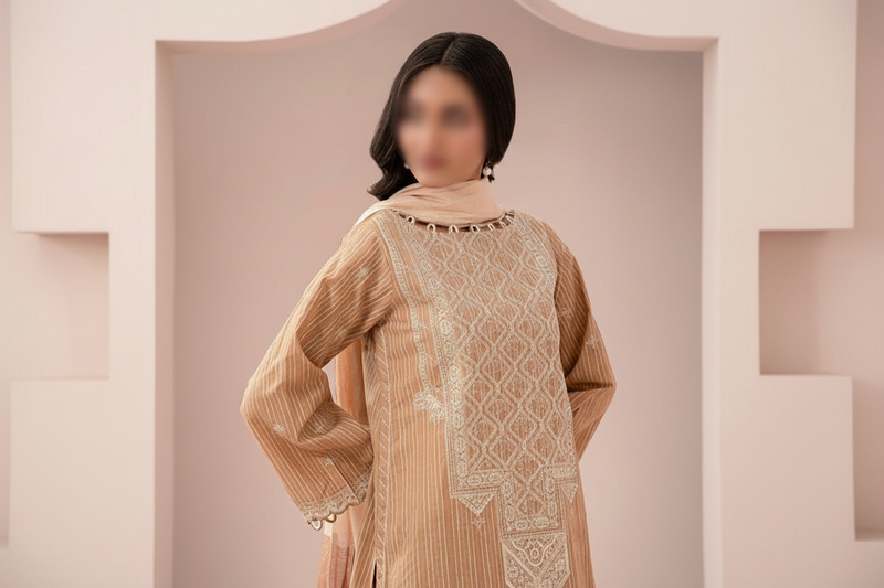 3 Piece Un-Stitched Luxury Lawn Set By ZELLBURY ✨ MODERN-COLLECTION