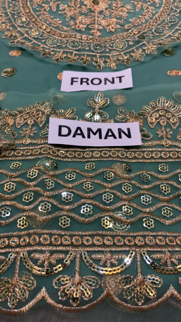 Maria B Inspired 3 Piece Unstitched Embroidered Chiffon Suit TURKISH-WEAR