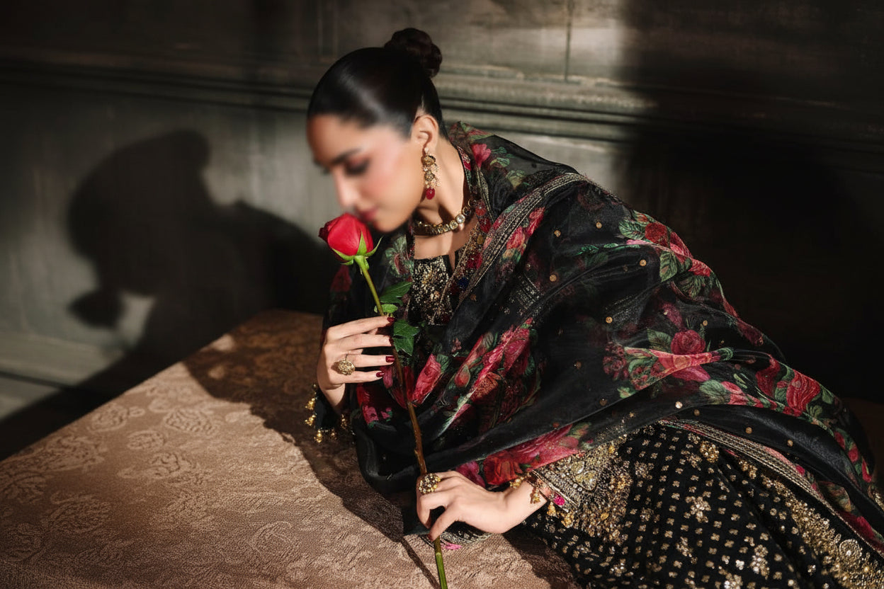 Charizma Hit Code 3 Piece Unstitched Heavy Embroidered Chiffon Suit TURKISH-WEAR