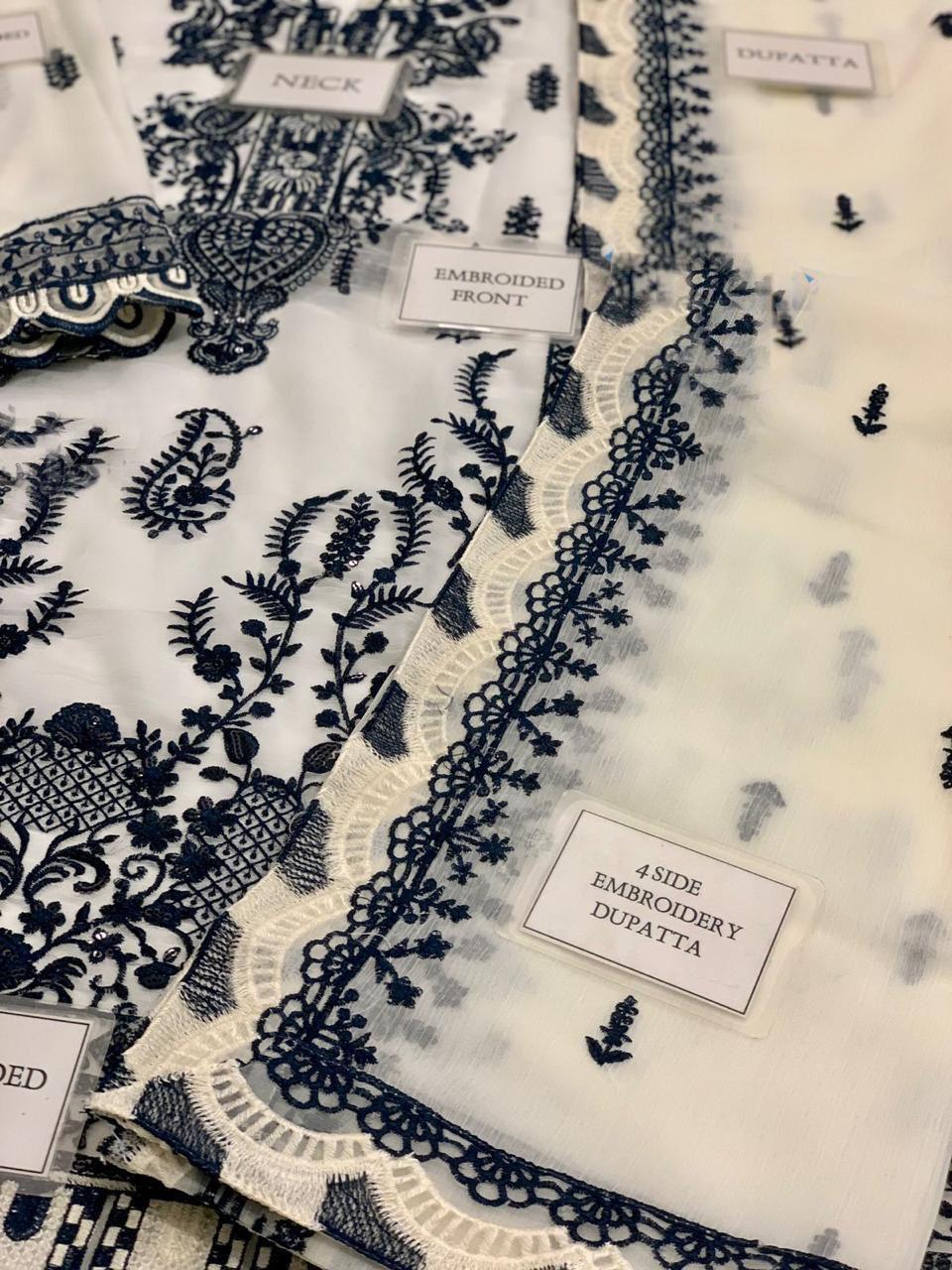 Asim Jofa Rang-e-Noor Collection 3 Piece Heavy Embroidered Chiffon Suit (AJRNC-D01-23) TURKISH-WEAR