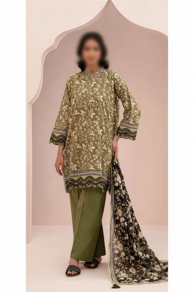 3 Piece Un-Stitched Premium Ensemble By ZELLBURY ✨ MODERN-COLLECTION