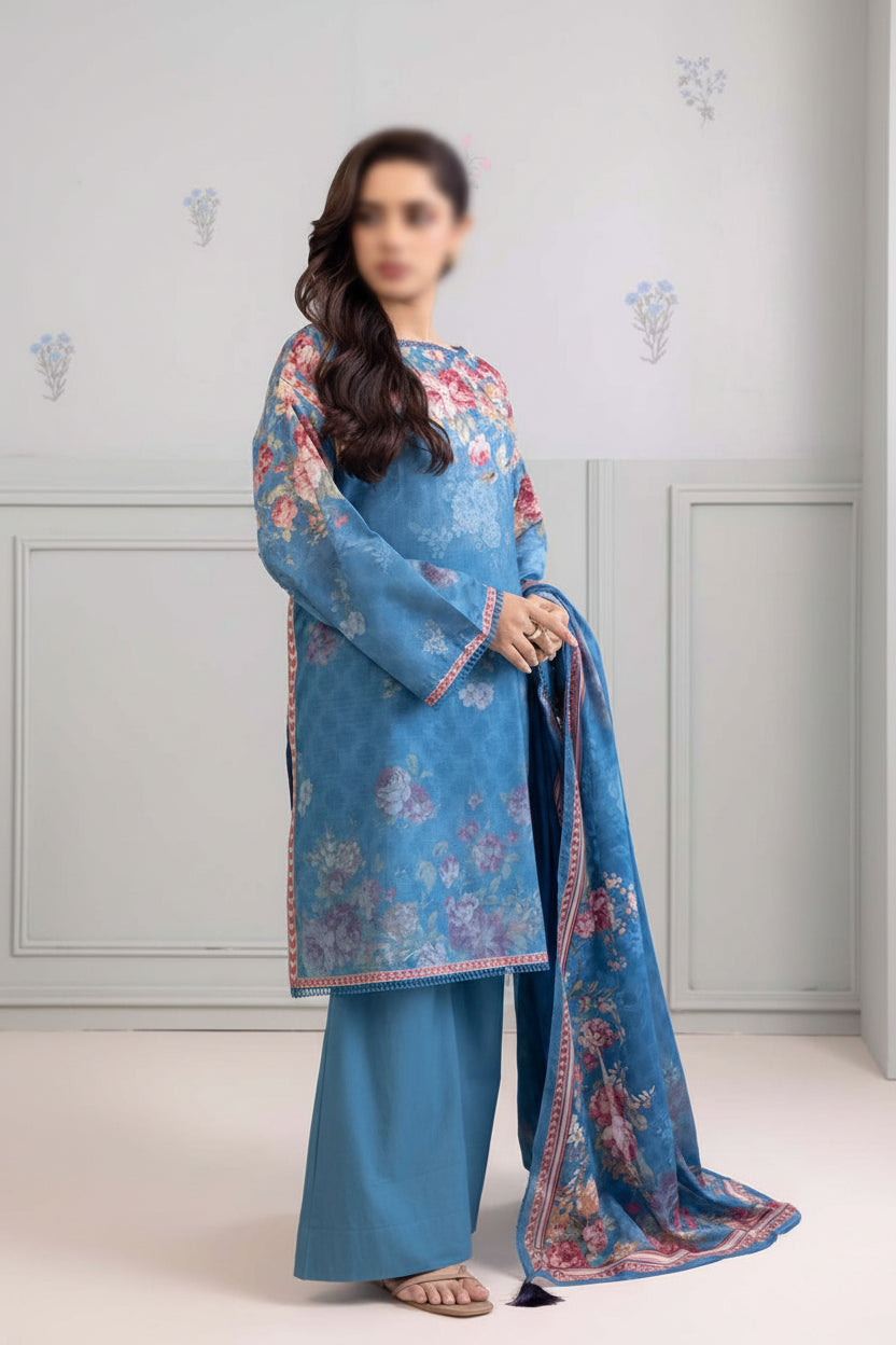 3 Piece Un-Stitched Luxury Ensemble By ZELLBURY ✨ MODERN-COLLECTION