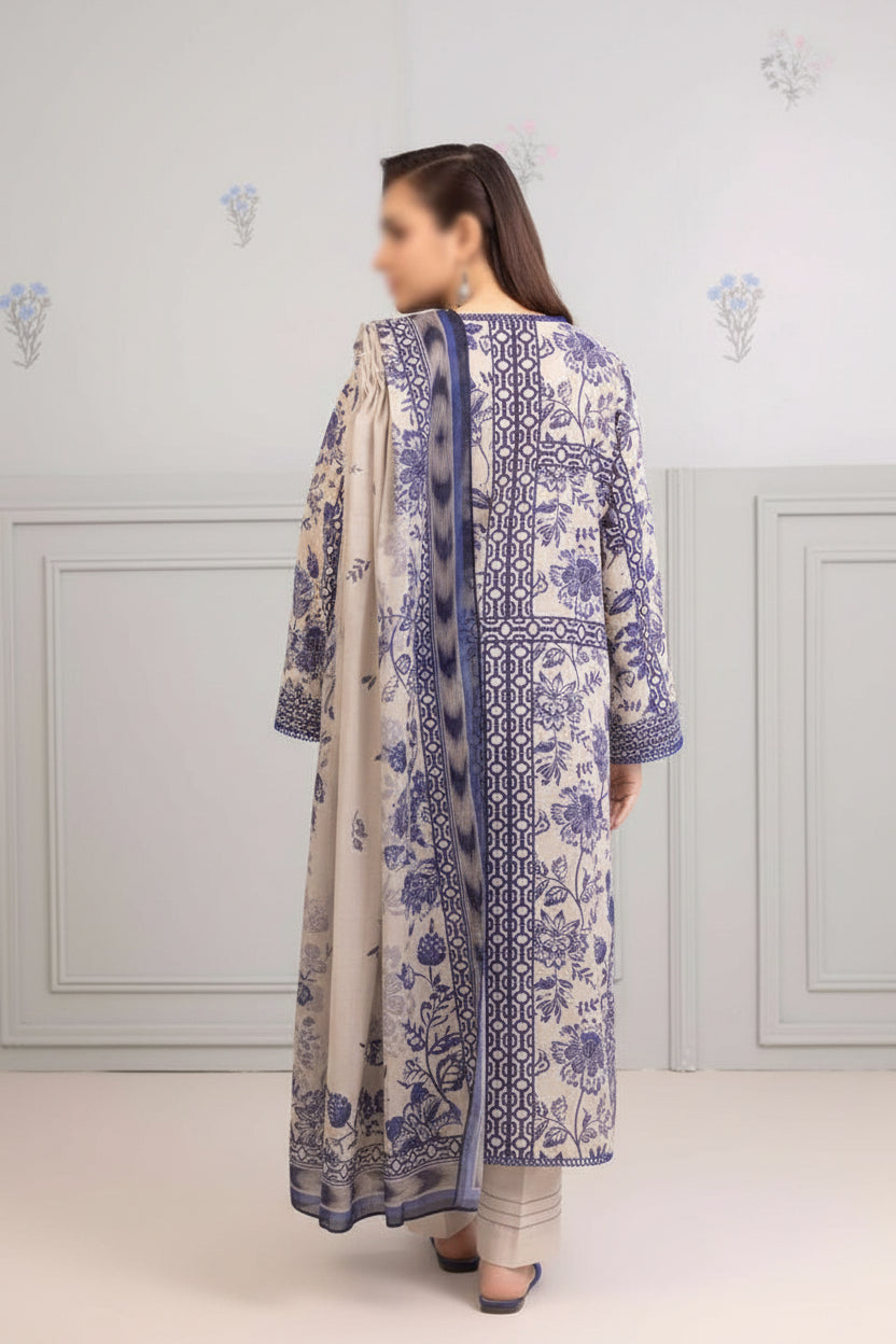 3 Piece Un-Stitched Luxury Set By ZELLBURY ✨ MODERN-COLLECTION