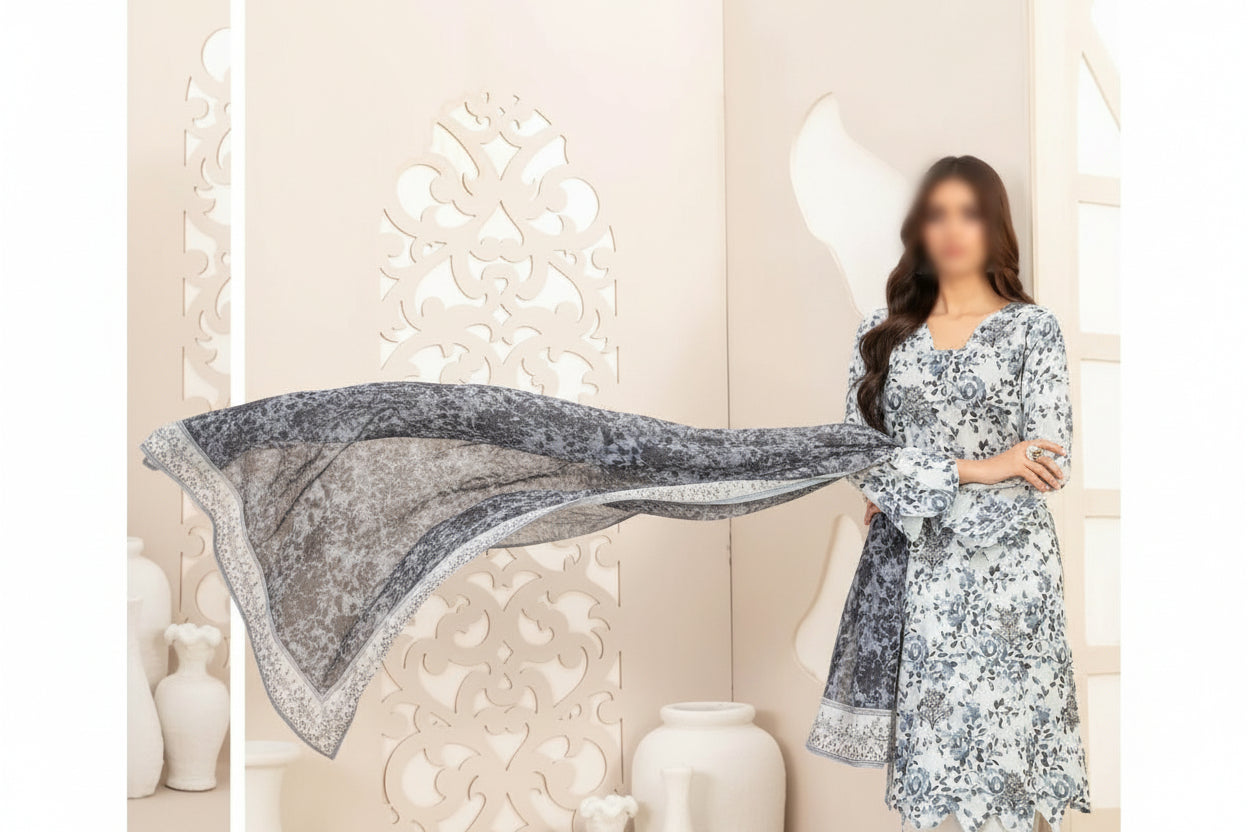 3 Piece Un-Stitched Premium Lawn Collection By Tawakkal (SEERAT) ✨ MODERN-COLLECTION