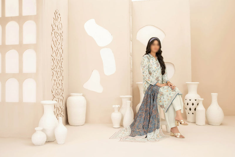 3 Piece Un-Stitched Luxury Lawn Set By Tawakkal (SEERAT) ✨ MODERN-COLLECTION