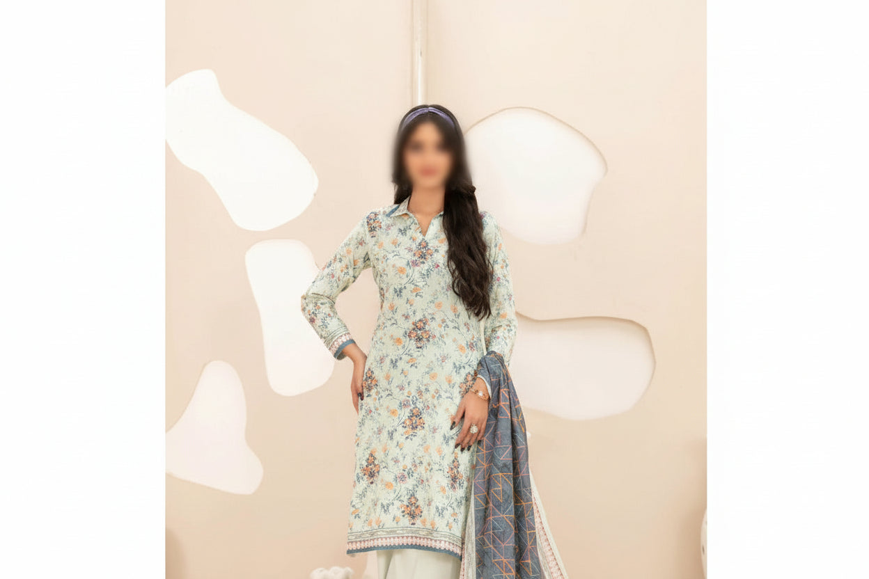 3 Piece Un-Stitched Luxury Lawn Set By Tawakkal (SEERAT) ✨ MODERN-COLLECTION
