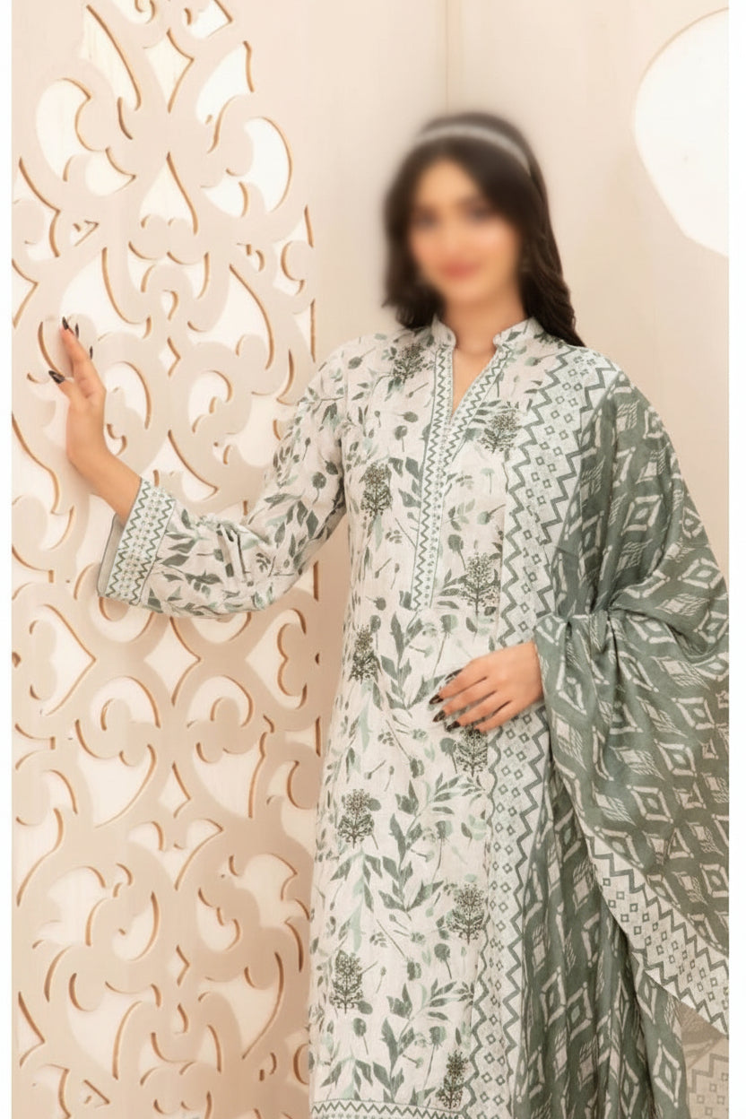 3 Piece Un-Stitched Luxury Lawn Ensemble By Tawakkal (SEERAT) ✨ MODERN-COLLECTION