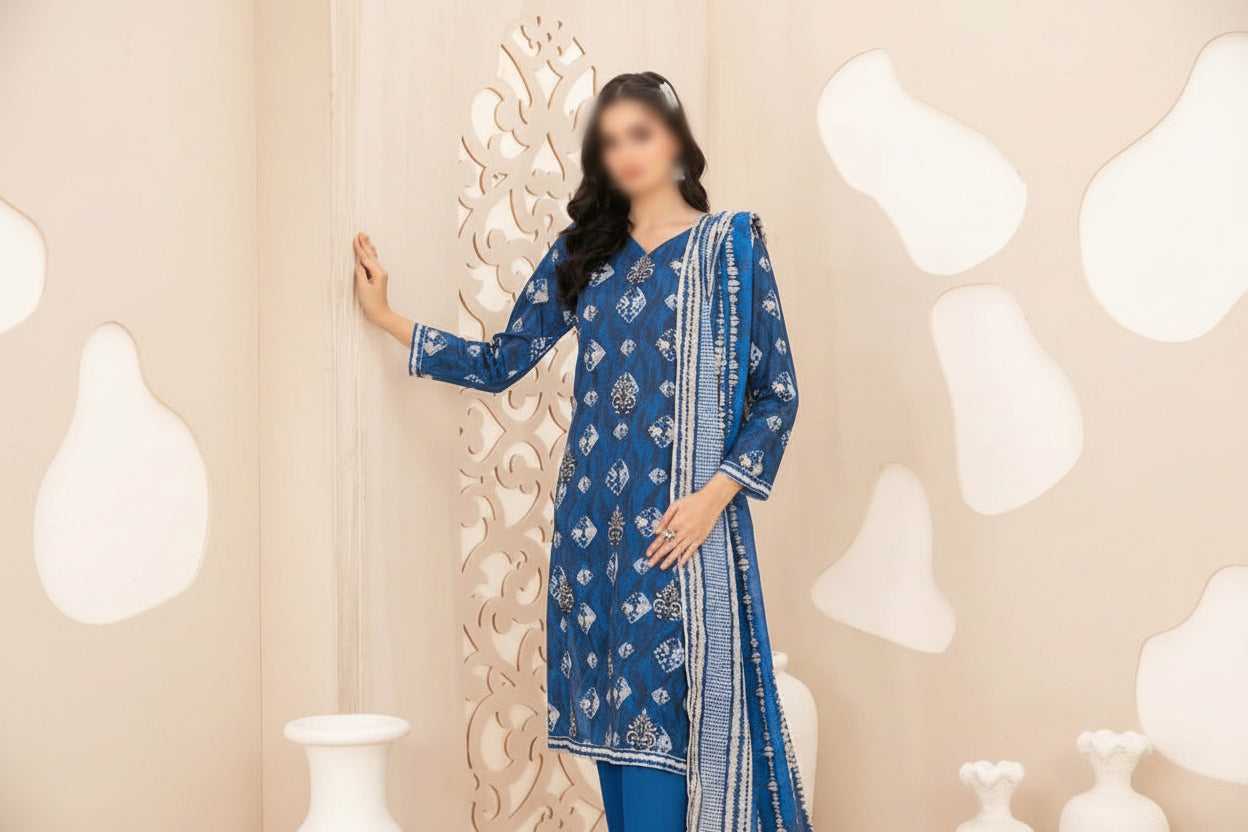 3 Piece Un-Stitched Premium Lawn Set By Tawakkal (SEERAT) ✨ MODERN-COLLECTION