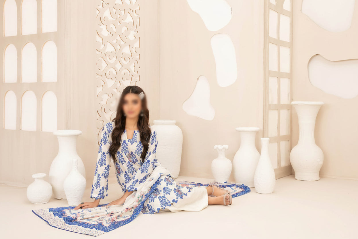 3 Piece Un-Stitched Luxe Lawn Collection By Tawakkal (SEERAT) ✨ MODERN-COLLECTION