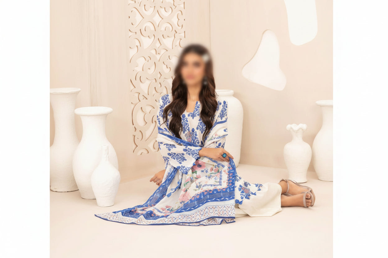 3 Piece Un-Stitched Luxe Lawn Collection By Tawakkal (SEERAT) ✨ MODERN-COLLECTION
