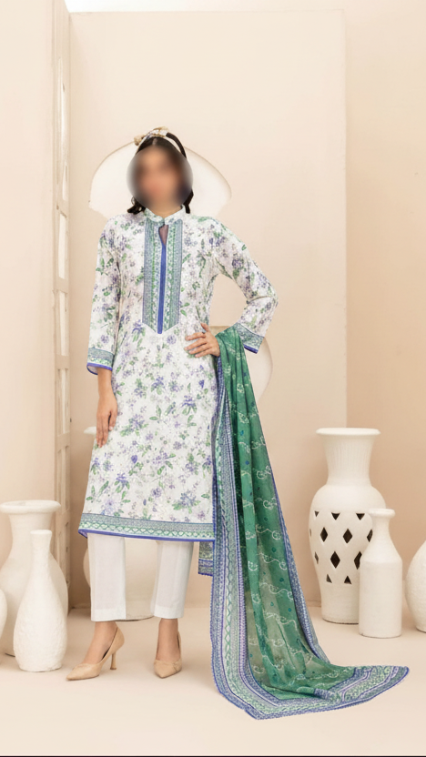 3 Piece Un-Stitched Luxe Lawn Set By Tawakkal (SEERAT) ✨ MODERN-COLLECTION
