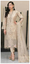 Maria.B 3 Piece Semi Stitched Heavy Embroidered Organza Suit TURKISH-WEAR