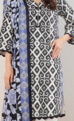 Alkaram 3 Piece Unstitched Lawn Suit – Classic Printed Collection