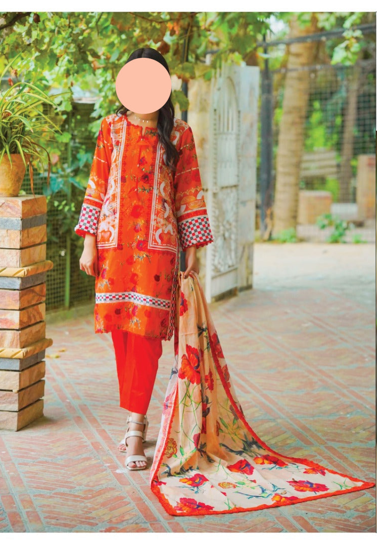 Kashmala 3 Piece Digital Printed Lawn Suit – Elegant Unstitched