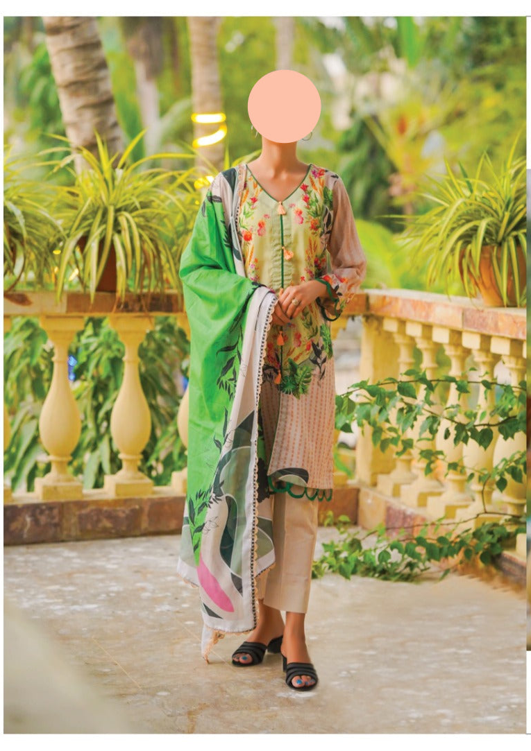 Kashmala 3 Piece Digital Printed Lawn Suit – Elegant Unstitched