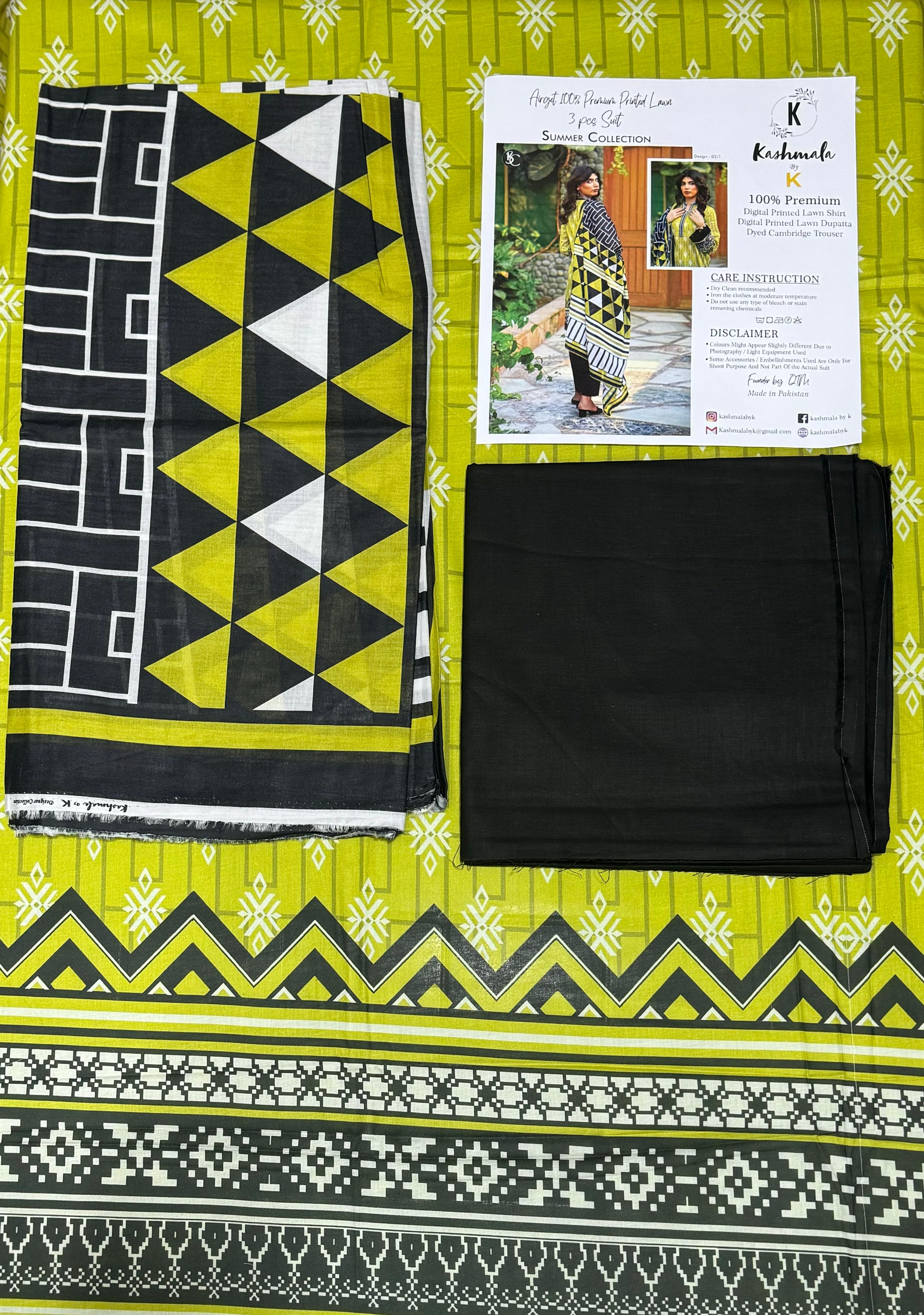 Kashmala 3 Piece Digital Printed Lawn Suit – Elegant Unstitched