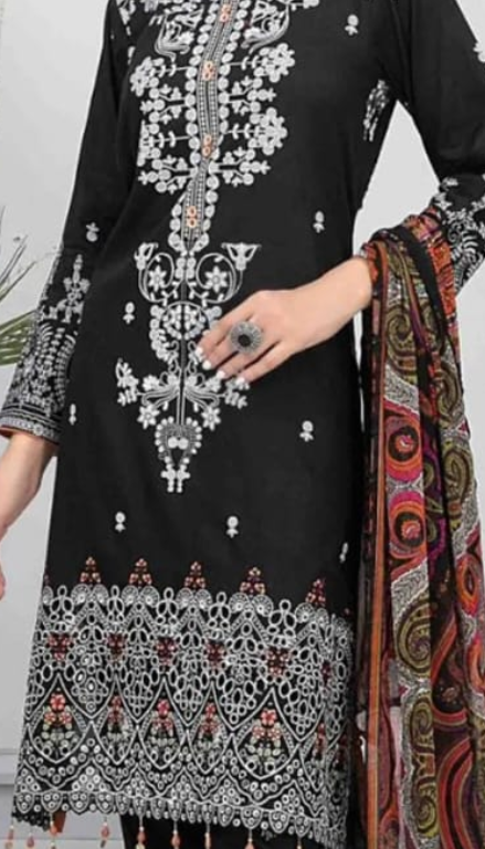 Tawakkal ZUHA 3 Piece Unstitched Lawn Suit – Elegant Embroidered