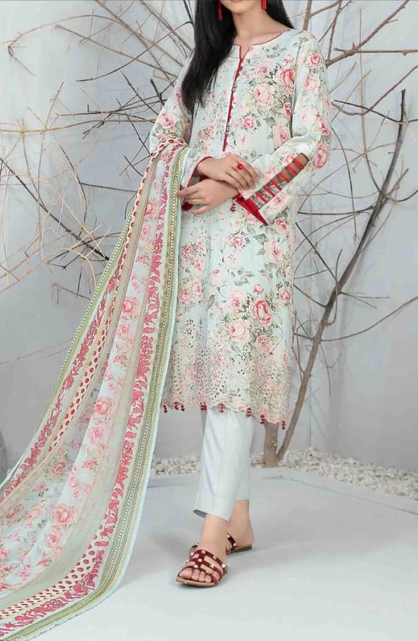 Tawakkal ZUHA 3 Piece Unstitched Lawn Suit – Elegant Embroidered
