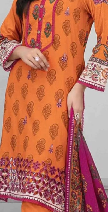 Tawakkal ZUHA 3 Piece Unstitched Lawn Suit – Elegant Embroidered