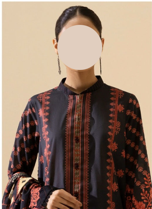 Printed Lawn Shirt – Sapphire 3 Piece Set