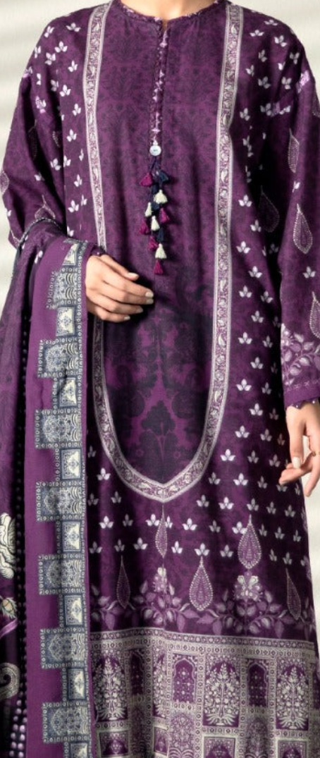 Dyed Cambric Trouser – Sapphire Lawn Suit Detail