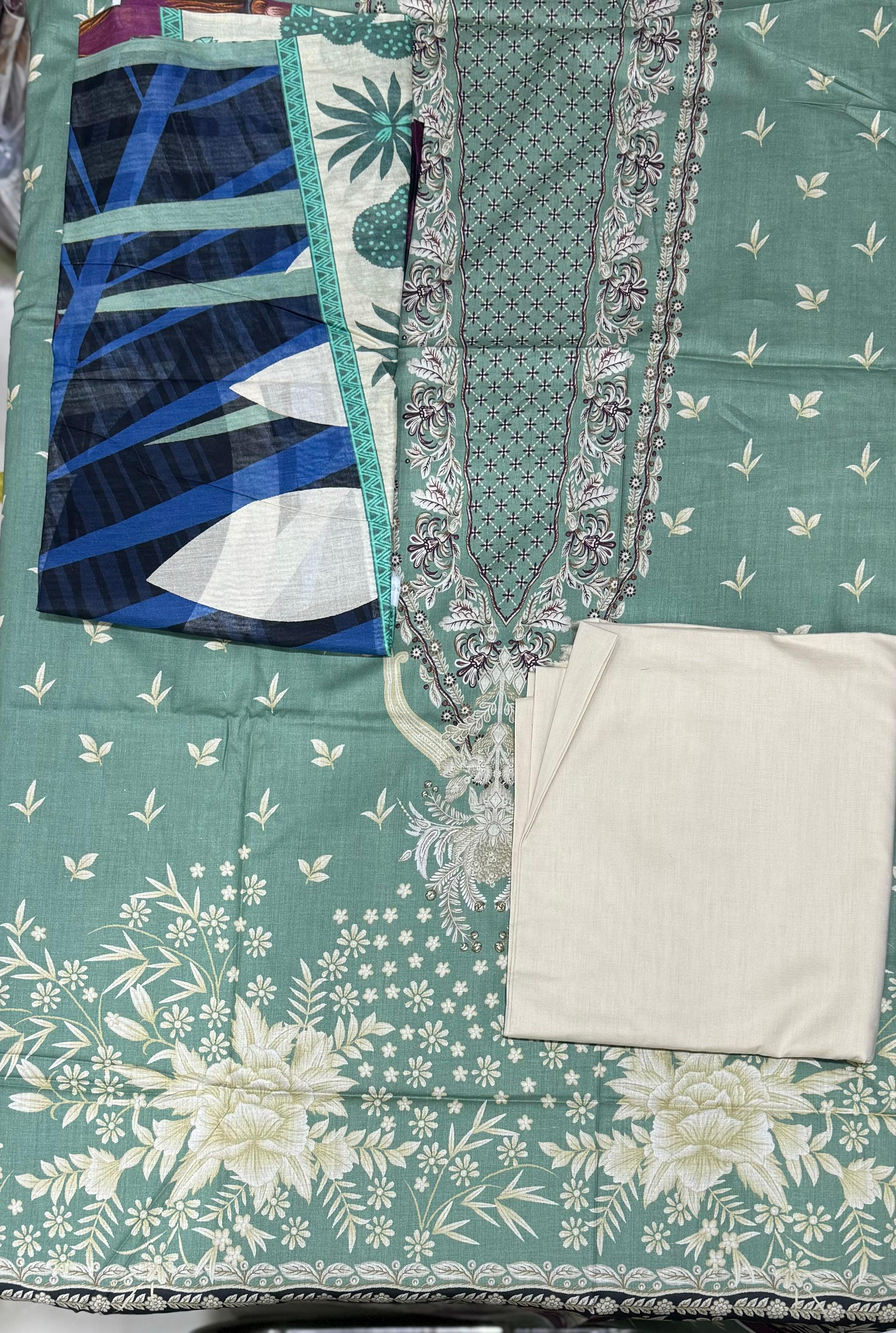 Elegant Summer Outfit – Sapphire Lawn Suit
