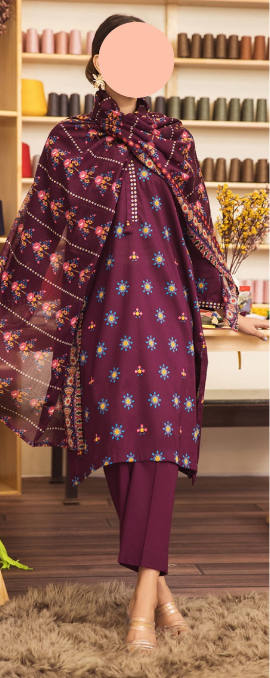 Nishat 3 Piece Unstitched Lawn Suit – 100% Authentic