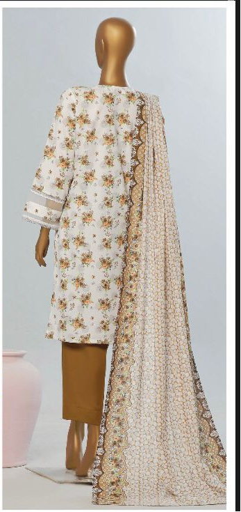 Amna Khadija 3 Piece Linen Unstitched Suit – Premium Collection