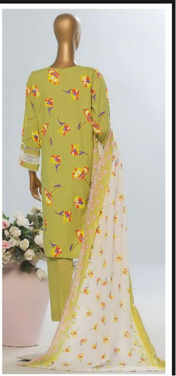 Amna Khadija 3 Piece Linen Unstitched Suit – Premium Collection