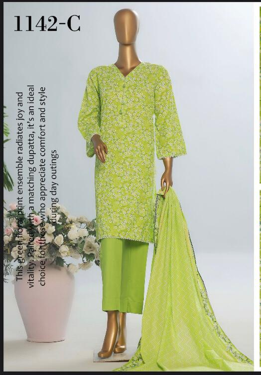 Amna Khadija 3 Piece Linen Unstitched Suit – Premium Collection