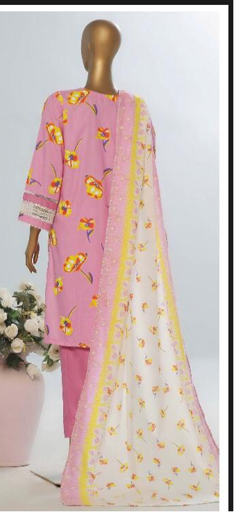 Amna Khadija 3 Piece Linen Unstitched Suit – Premium Collection